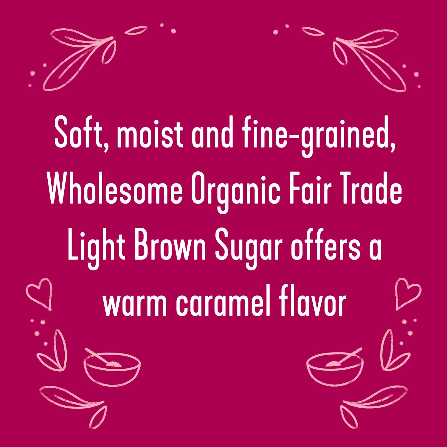 Wholesome Sweeteners 24-Ounce Organic Light Brown Sugar, Fair Trade, Non GMO, Gluten Free & Vegan, Sugar for Baking and Glazing, 1 Pack