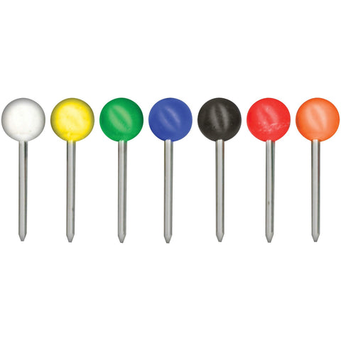 Advantus Medium Head Map Tacks, 3/8-Inch Shank, 3/16-Inch Head, Box of 250, Colors may vary (MTA250)
