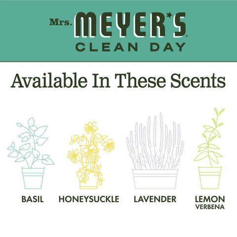 MRS. MEYER'S CLEAN DAY Exfoliating Body Scrub, Sugar Scrub that Leaves Skin Feeling Hydrated & Fresh, Made with Essential Oils, Basil, 8 oz