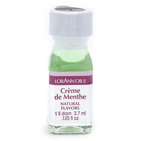 LorAnn Oils Super Strength Flavoring, Used For Candy Making, Flavoring, Baking, Hard Candy, and Flavor Oils - Bold, Natural Flavors 4X Stronger Than Extracts - Crème de Menthe, Pack of 2, 0.125 fl oz