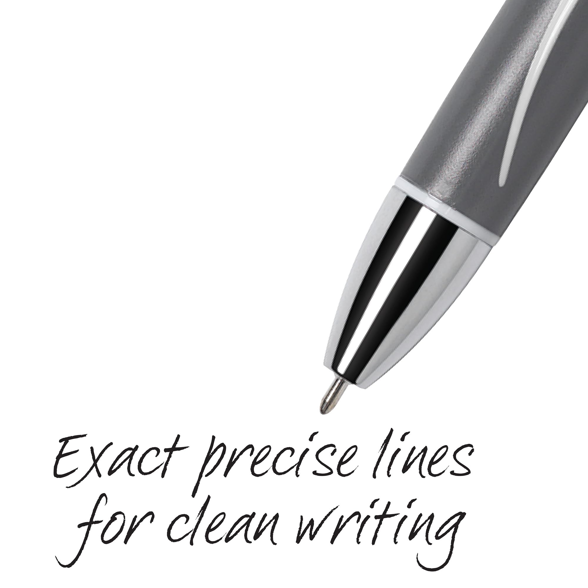 BIC Glide Exact Black Retractable Ballpoint Pens, Fine Point (0.7mm), 3-Count Pack, Ultra Smooth Writing Black Pens