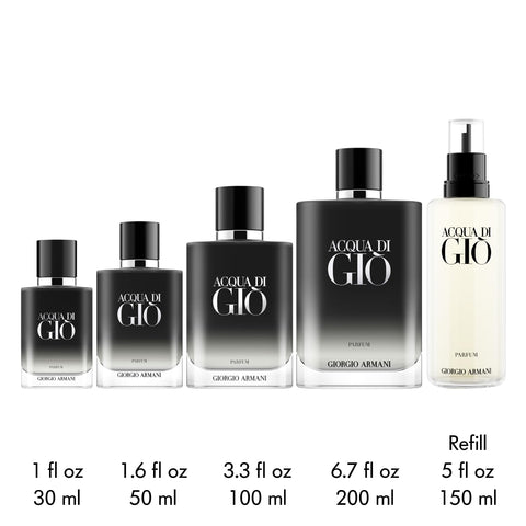 Armani Beauty – Acqua di Giò – Parfum – Cologne for Men – Fresh & Woody Men's Fragrance – Bergamot, Ginger, Marine, Geranium, Rosemary, Clary Sage, Patchouli, Incense Notes - 3.3 Fl Oz