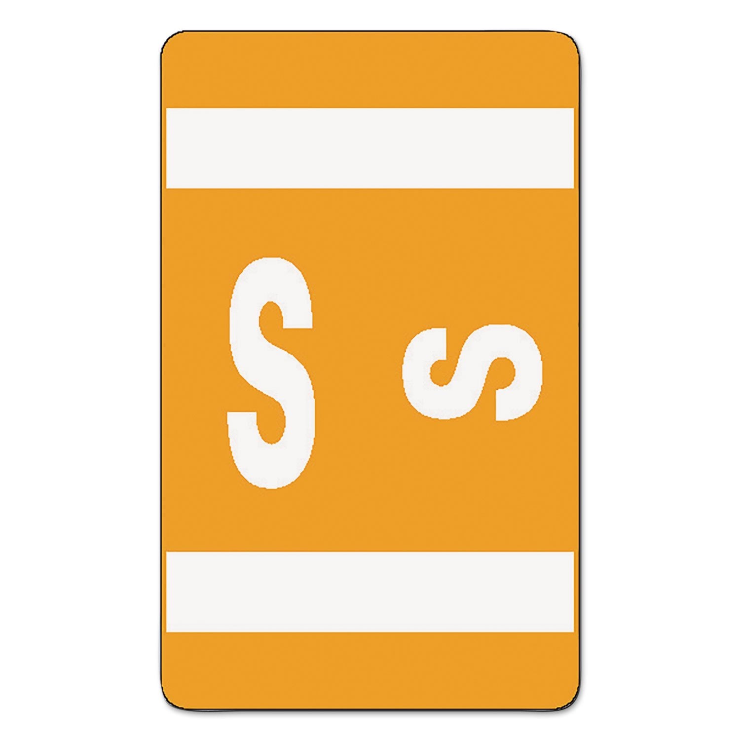 Smead AlphaZ ACCS Color-Coded Alphabetic Label, S, Orange, 100 Labels per Pack (67189)