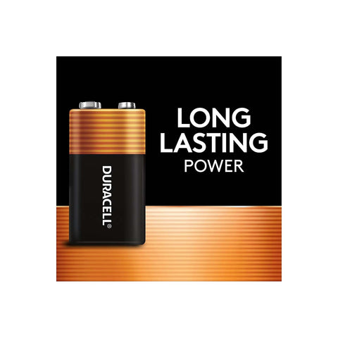 Duracell Coppertop 9V Battery, 2 Count (Pack of 1), Long-lasting All-Purpose Alkaline 9V Batteries for Household and Office Devices