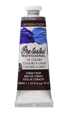 Grumbacher Pre-Tested Oil Paint, 37ml/1.25 Ounce, Cobalt Blue (P049G)