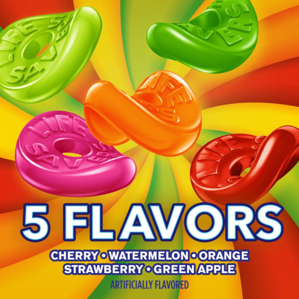 LIFE SAVERS 5 Flavors Summer Gummy Candy, 7 oz Bag