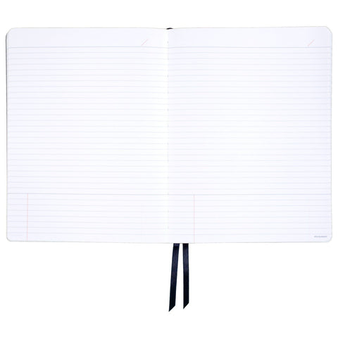 AT-A-GLANCE Notebook, Casebound, Ruled, 80 Sheets, 9-1/2 x 7-1/4", Collection, Tan/Blue (YP146-07)