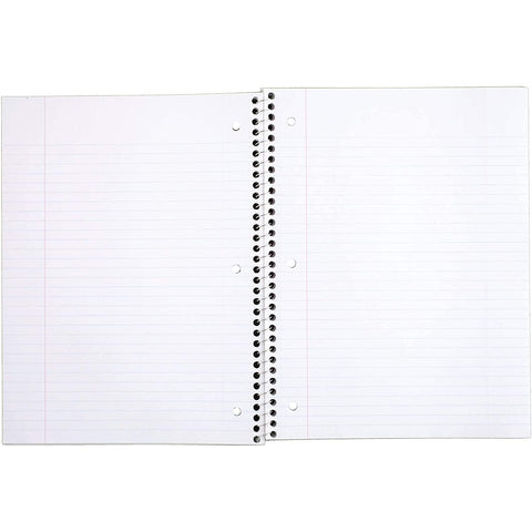 Mead Spiral Notebook, 1 Subject, College Ruled Paper, 70 Sheets, 10-1/2" x 7-1/2", Assorted Colors (05512)