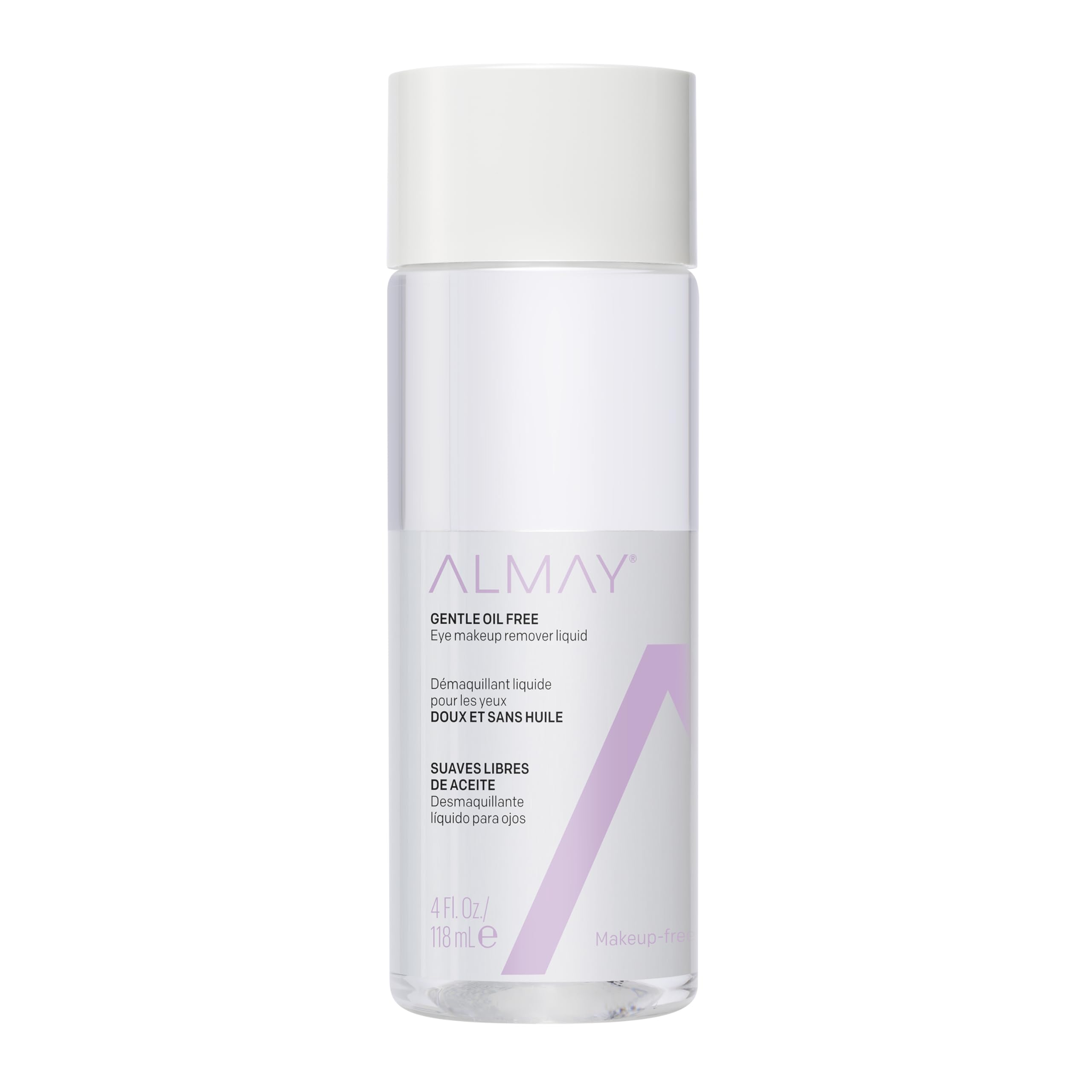Almay Eye Makeup Remover Liquid with Aloe, Oil-Free, Hypoallergenic, Dermatologist & Ophthalmologist Tested, 4 fl oz