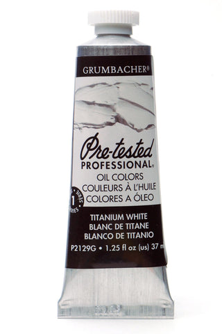 Grumbacher Pre-Tested Oil Paint, 37ml/1.25 Ounce, Titanium White (Original Formula) (P2129G)