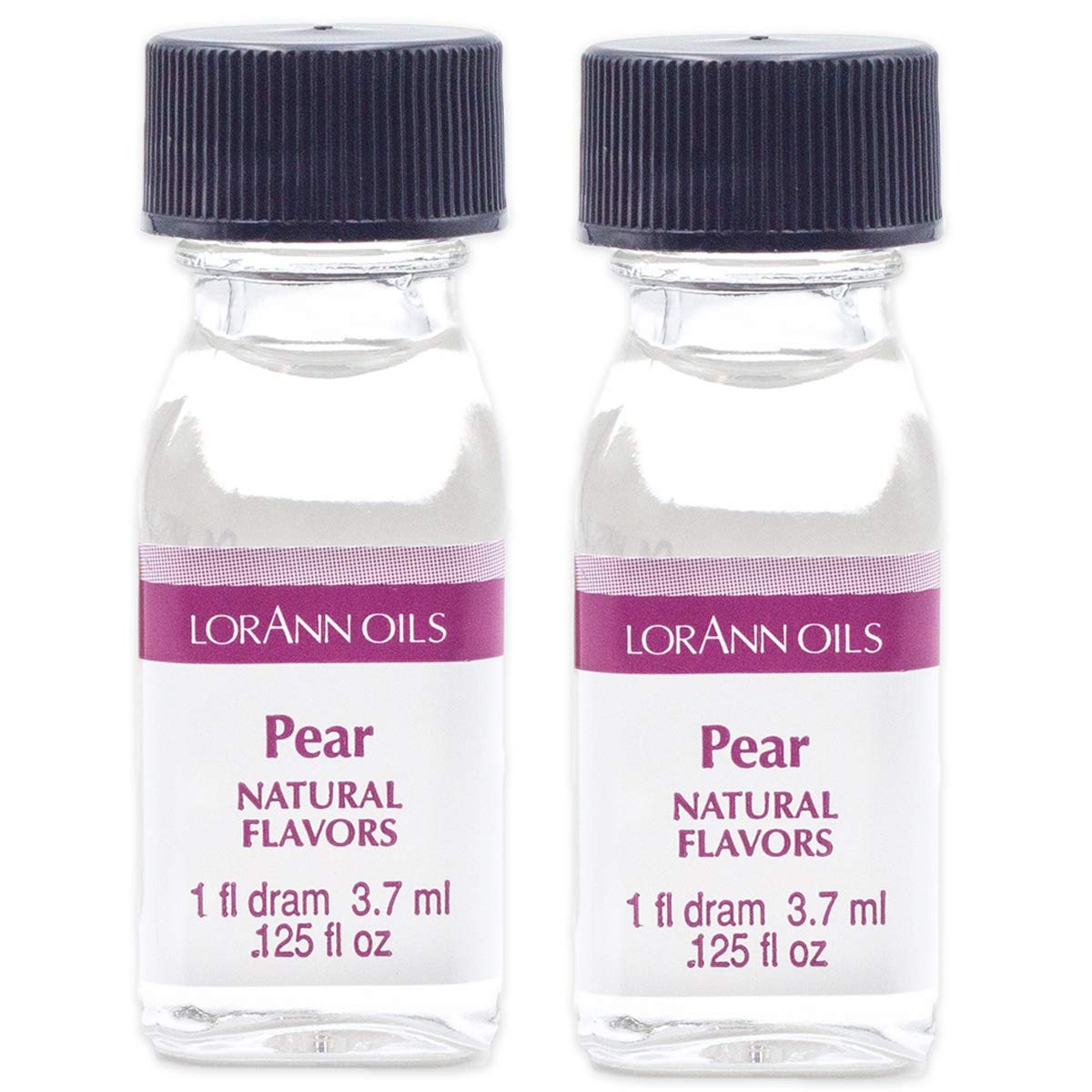 LorAnn Oils Super Strength Flavoring - Used For Candy Making, Flavoring Extracts, Baking, Hard Candy, and Flavor Oils - Bold, Natural Flavors 4X Stronger Than Extracts - Pear, Pack of 2, 0.125 fl oz