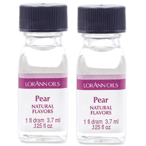LorAnn Oils Super Strength Flavoring - Used For Candy Making, Flavoring Extracts, Baking, Hard Candy, and Flavor Oils - Bold, Natural Flavors 4X Stronger Than Extracts - Pear, Pack of 2, 0.125 fl oz