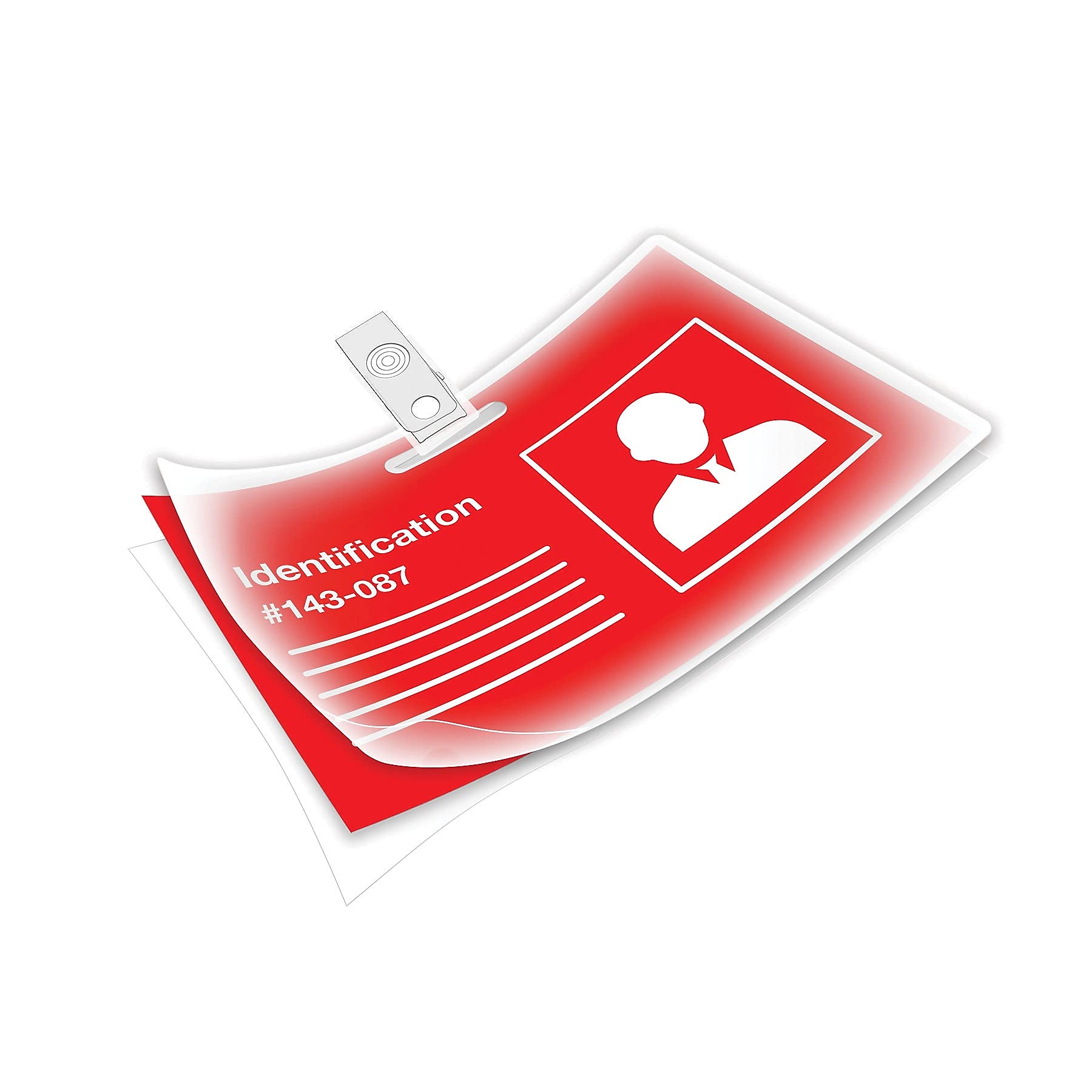 Fellowes Hot Laminating Pouches, ID Tag, Punched, 5 mil, 100 Pack, Clear (52016)