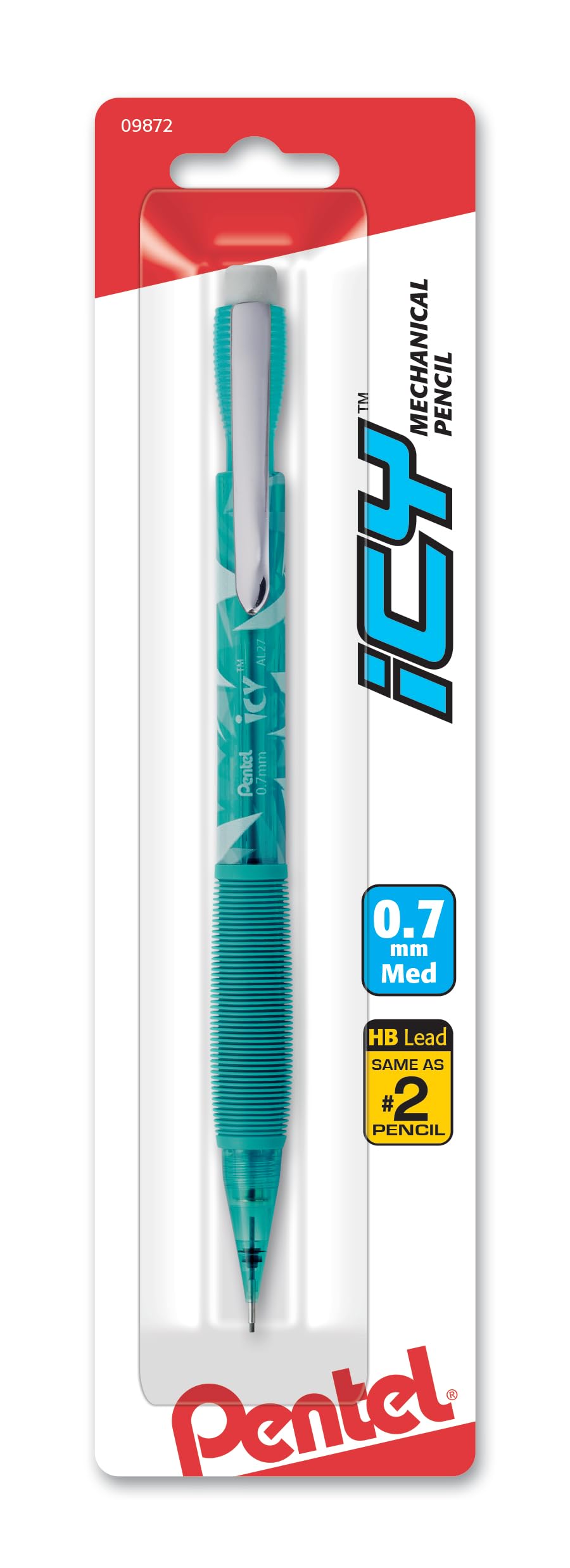 Pentel Icy Automatic Pencil, (0.7mm), Assorted Barrels, Color May Vary, 1 Pack (AL27TBP)