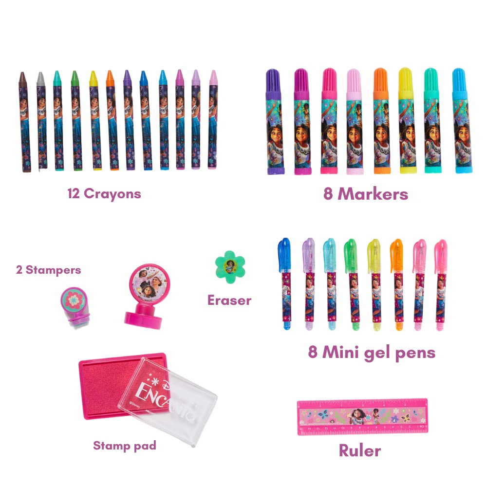 Innovative Designs Disney Encanto Deluxe Activity Set for Kids with Carrying Tin, Coloring Sheets, Stickers, & Art Supplies, 500+ Pieces