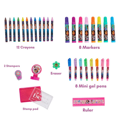 Innovative Designs Disney Encanto Deluxe Activity Set for Kids with Carrying Tin, Coloring Sheets, Stickers, & Art Supplies, 500+ Pieces