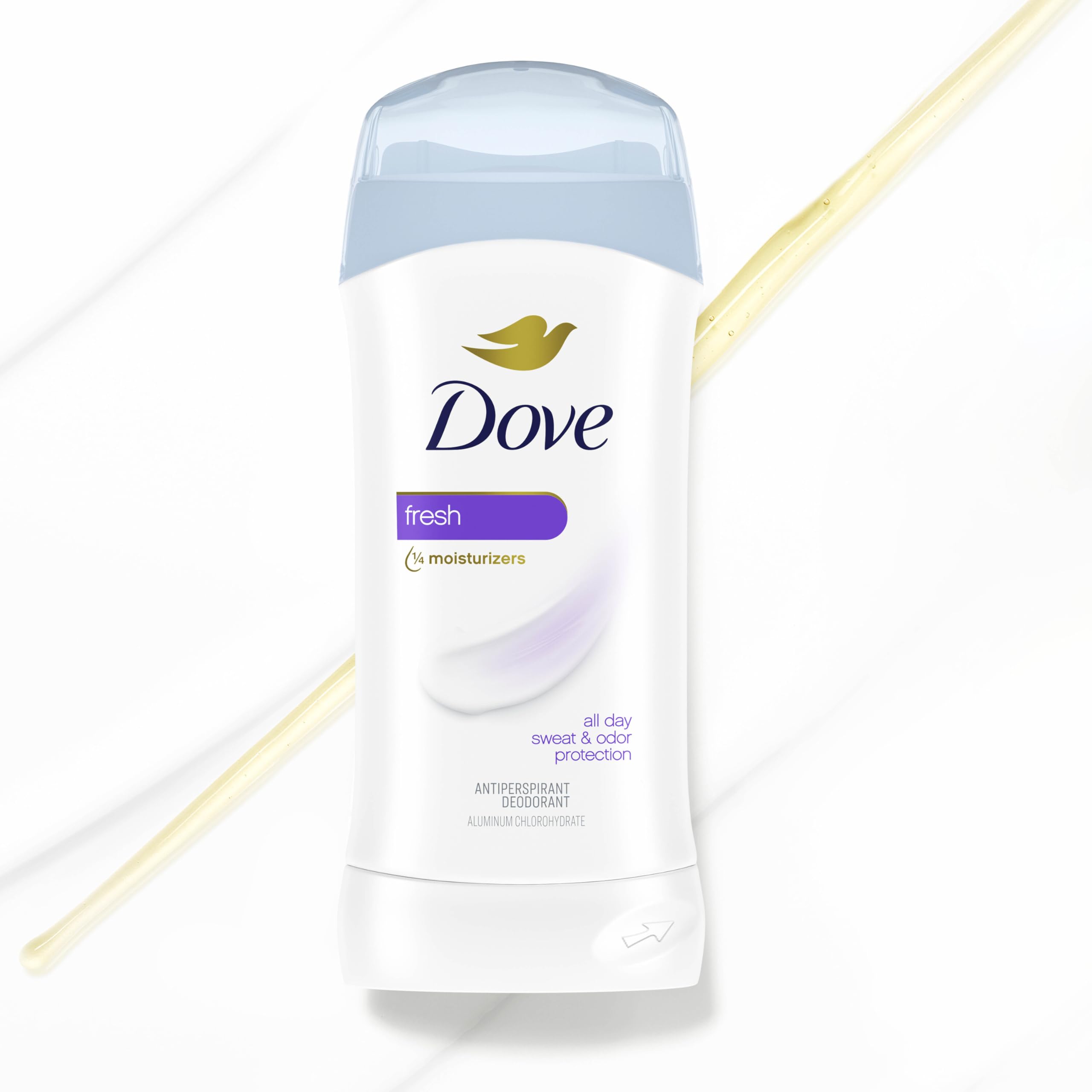 Dove Invisible Solid Antiperspirant Deodorant Stick 2 Count Fresh for Women, For All Day Underarm Sweat & Odor Protection 2.6 oz