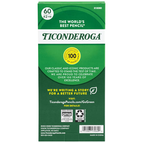 Ticonderoga Wood-Cased Pencils, Pre-Sharpened, 2 HB Soft, Yellow(Pack of 480)