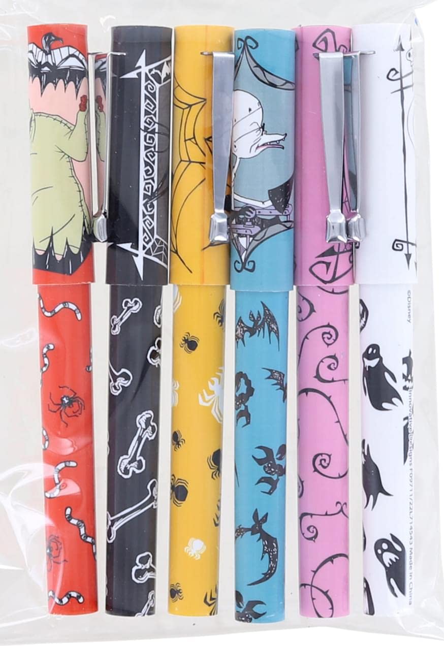 Innovative Designs Nightmare Before Christmas 6 Pack Pens with Sticky Note Tabs