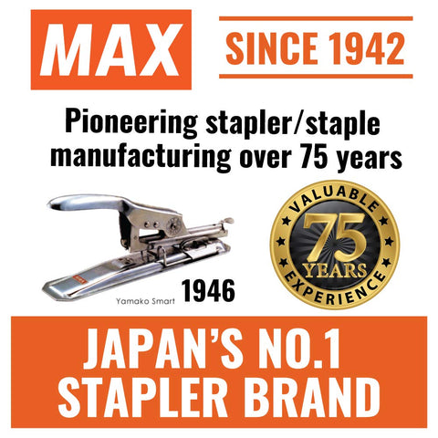 Max 35-5M Standard Staples for USA; Leg Length 6mm (1/4"); 100 Staples per Stick, for Use with Max HD-50, HD-50R, HD-50F and other Standard Staplers, 0.25" Leg Length, 0.5" Crown Width, 5000 Count