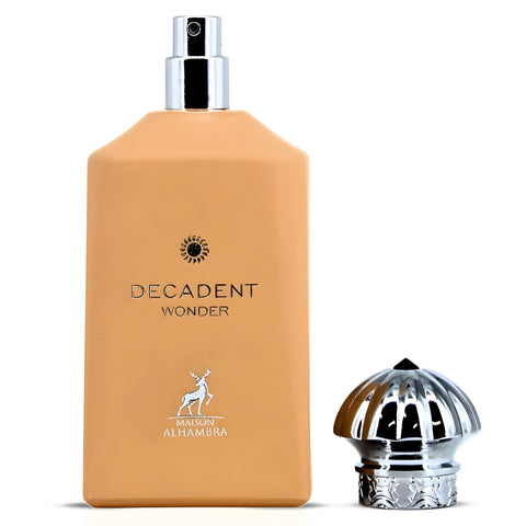 Maison Alhambra Decadent Wonder Eau De Parfum Spray - 100Ml (3.4 oZ), Lively Blend of Citrus, Spice & Floral Elegance with Indulgent Vanilla, Rum & Cocoa Finish, Long-Lasting Fragrance for Women & Men