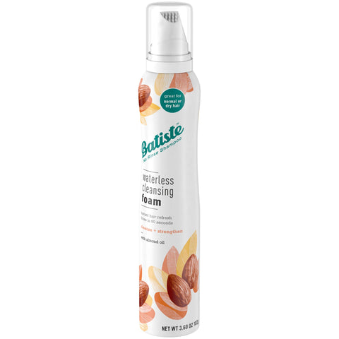 Batiste Waterless Cleansing Foam Cleanse and Strengthen with Almond Oil, 3.60 OZ