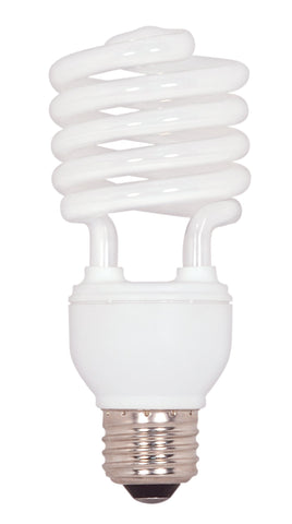 Satco S7229 23-Watt Medium Base T2 Mini Spiral, 5000K, 120V, Equivalent to 100-Watt Incandescent Lamp for Enclosed Fixtures,5000 Daylight White