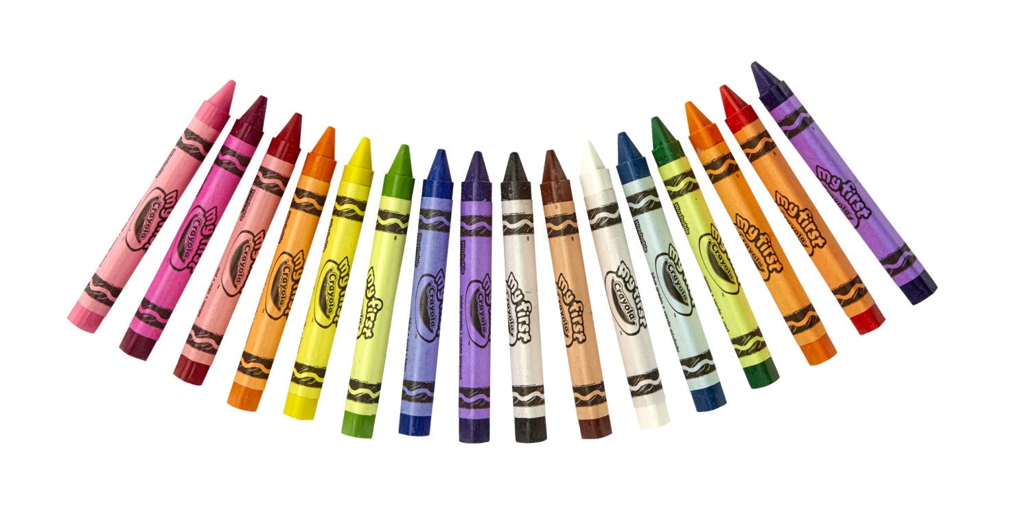 Crayola My First, Washable Tripod Crayons for Toddlers, 16ct