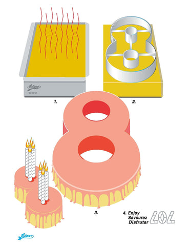Ateco Extra Large Number 5 Cake Cutter