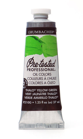 Grumbacher Pre-Tested Oil Paint, 37ml/1.25 Ounce, Thalo Yellow Green (P210G)