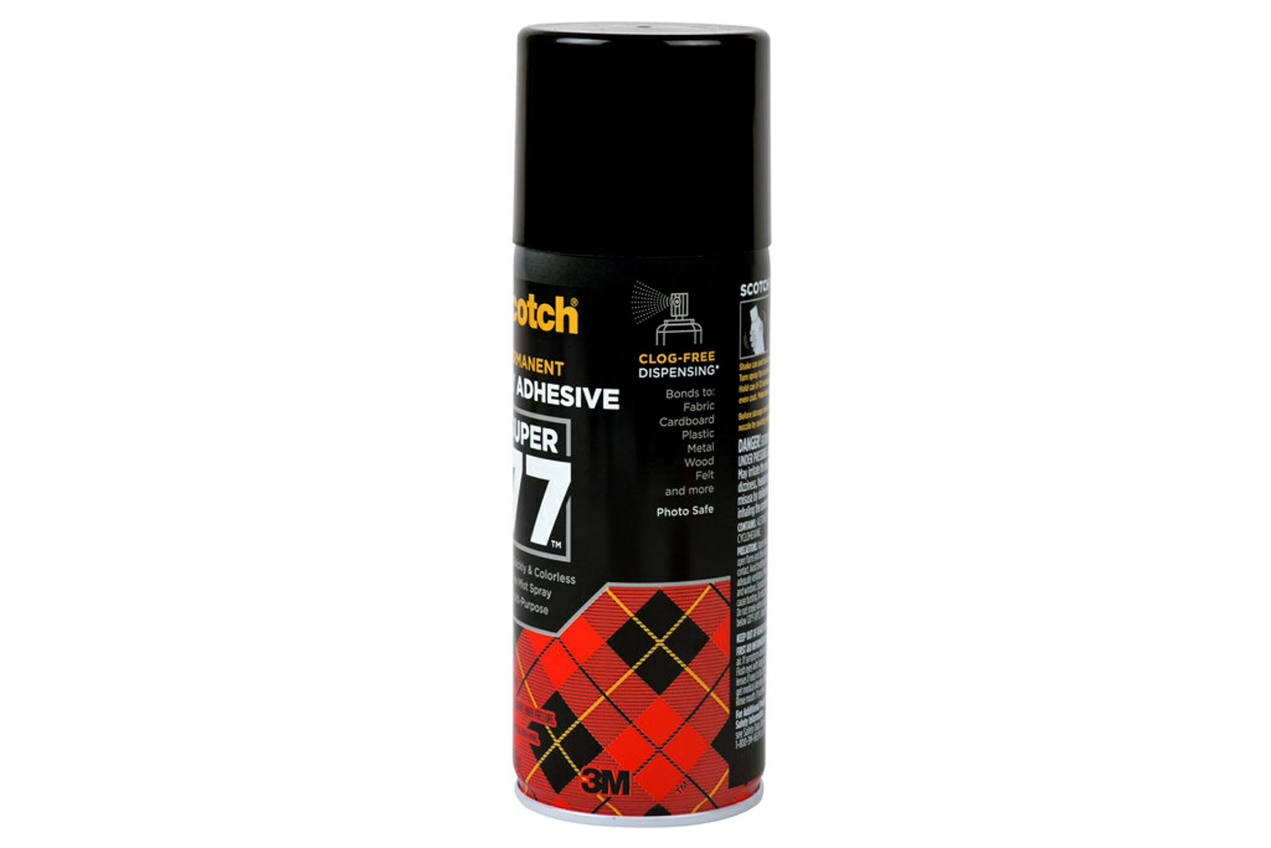 Scotch Super 77 Multipurpose Adhesive Spray, Bonds to Fabric, Cardboard, Plastic, Metal, Wood, Felt, and More, 10.7 Ounces (7716) - 1 Pack