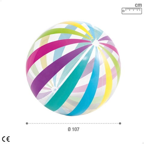 Intex Jumbo Inflatable 42" Giant Beach Ball - Crystal Clear with Translucent Dots, 1 Pack