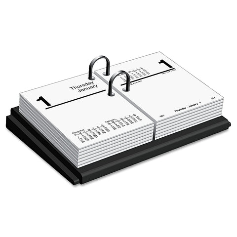 AT-A-GLANCE Desk Calendar Base, 19 Style Holds 3" x 3-3/4 " Pages, Black (E1900)