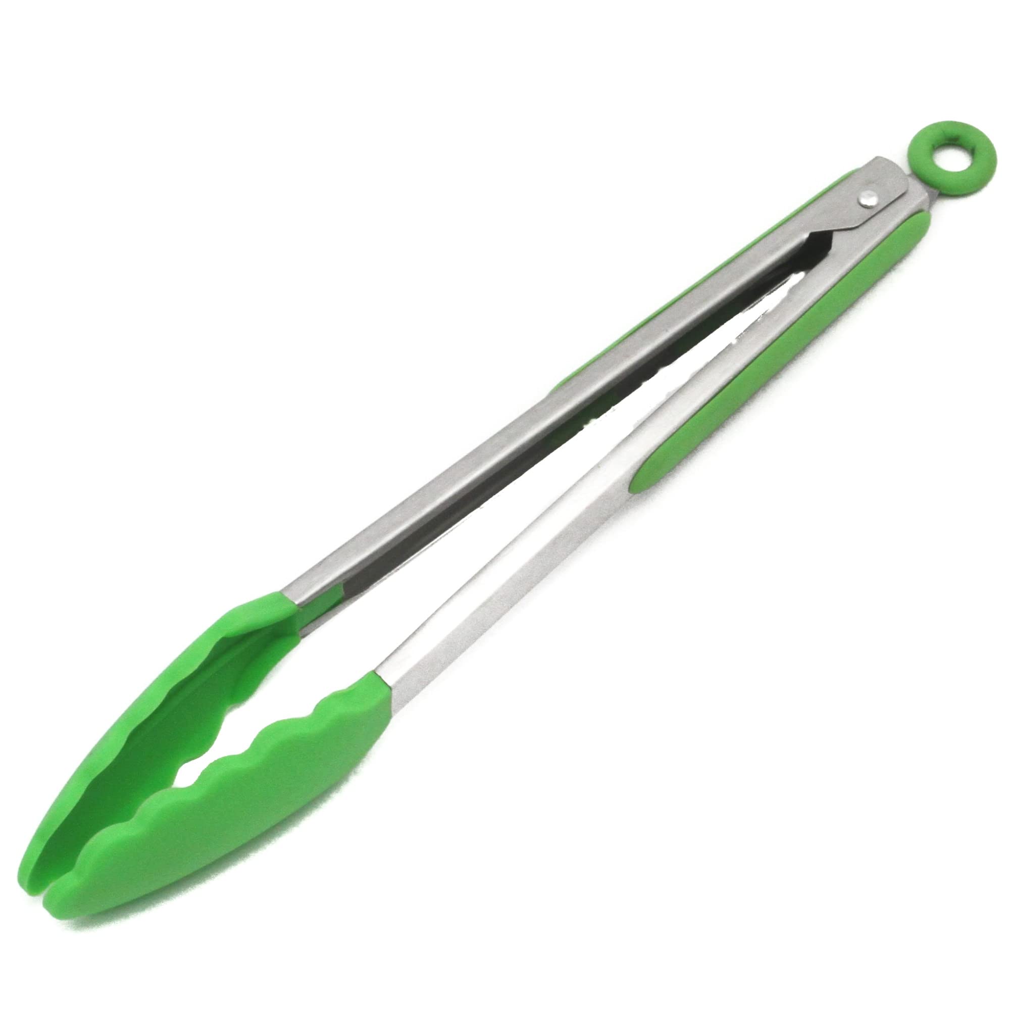 Chef Craft Premium Silicone Tongs, 12 inch, Green