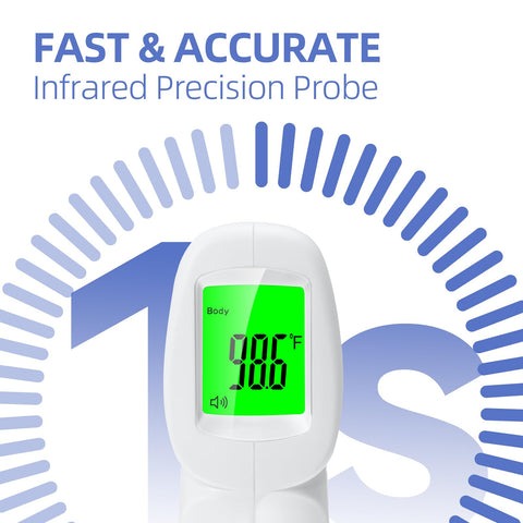 Berrcom Thermometer, 3 in 1 Contactless Infrared Fever Check Thermometer for Forehead, Ideal for Baby, Infant, Kids, and Adults, Batteries Not Included, JXB-178 (White)