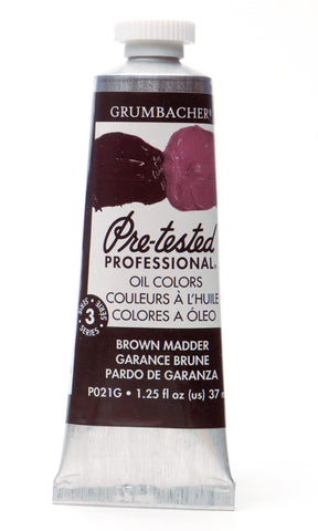Grumbacher Pre-Tested Oil Paint, 37ml/1.25 Ounce, Brown Madder (P021G)