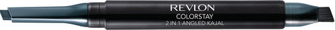 Revlon ColorStay 2-in-1 Angled Kajal Eyeliner, Waterproof Eye Makeup with Smudge Brush for Smokey Eyes, Evergreen (103), 0.01 oz
