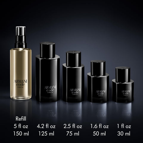 Armani Beauty – Code – Parfum – Cologne for Men – Fresh & Aromatic Men’s Fragrance – Bergamot, Clary Sage, Tonka Bean Notes - 4.2 Fl Oz
