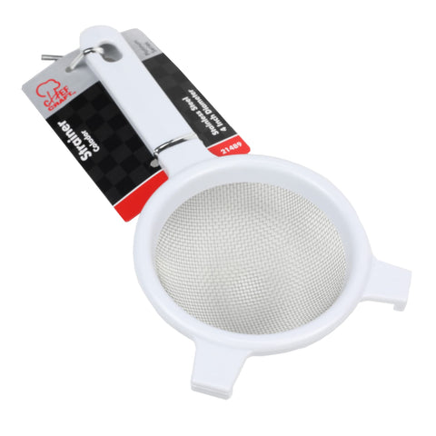 Chef Craft Classic Stainless Steel Mesh Strainer, 4 inch, White