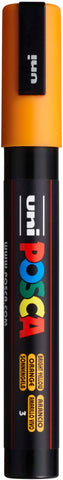 uni POSCA PC-5M Water-Based Paint Markers, Reversible Medium Tip (1.8-2.5mm), Bright Yellow