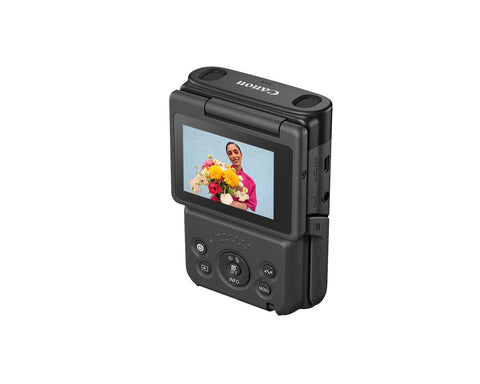 Canon PowerShot V10 Compact Vlogging Camera, 1" CMOS Sensor, 4K Video Streaming, Built‑in Wide‑Angle Zoom Lens, Flip‑LCD & Stereo Mic, Image Stabilization, Creator Studio in Your Pocket, Black