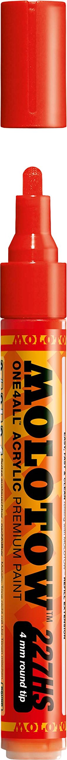Molotow ONE4ALL Acrylic Paint Marker, 4mm, Traffic Red, 1 Each (227.202)