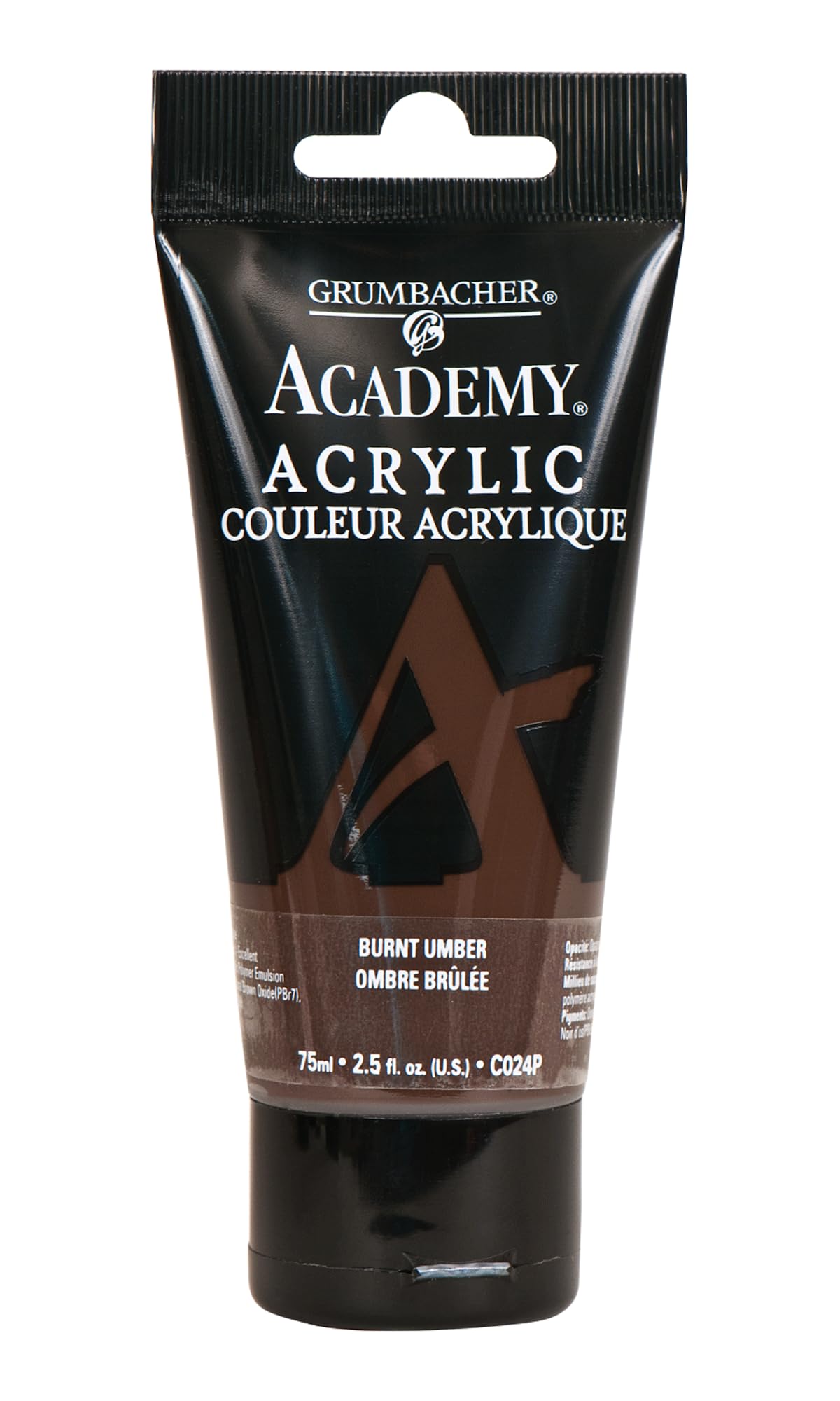 GRUMBACHER Academy Acrylic Paint, 75ml/2.5 Ounce Plastic Tube, Burnt Umber (C024P)