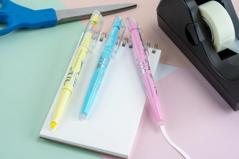 Pilot, FriXion Light Pastel Erasable Highlighters, Chisel Tip, Pack of 3, Pastel Yellow, Green & Purple
