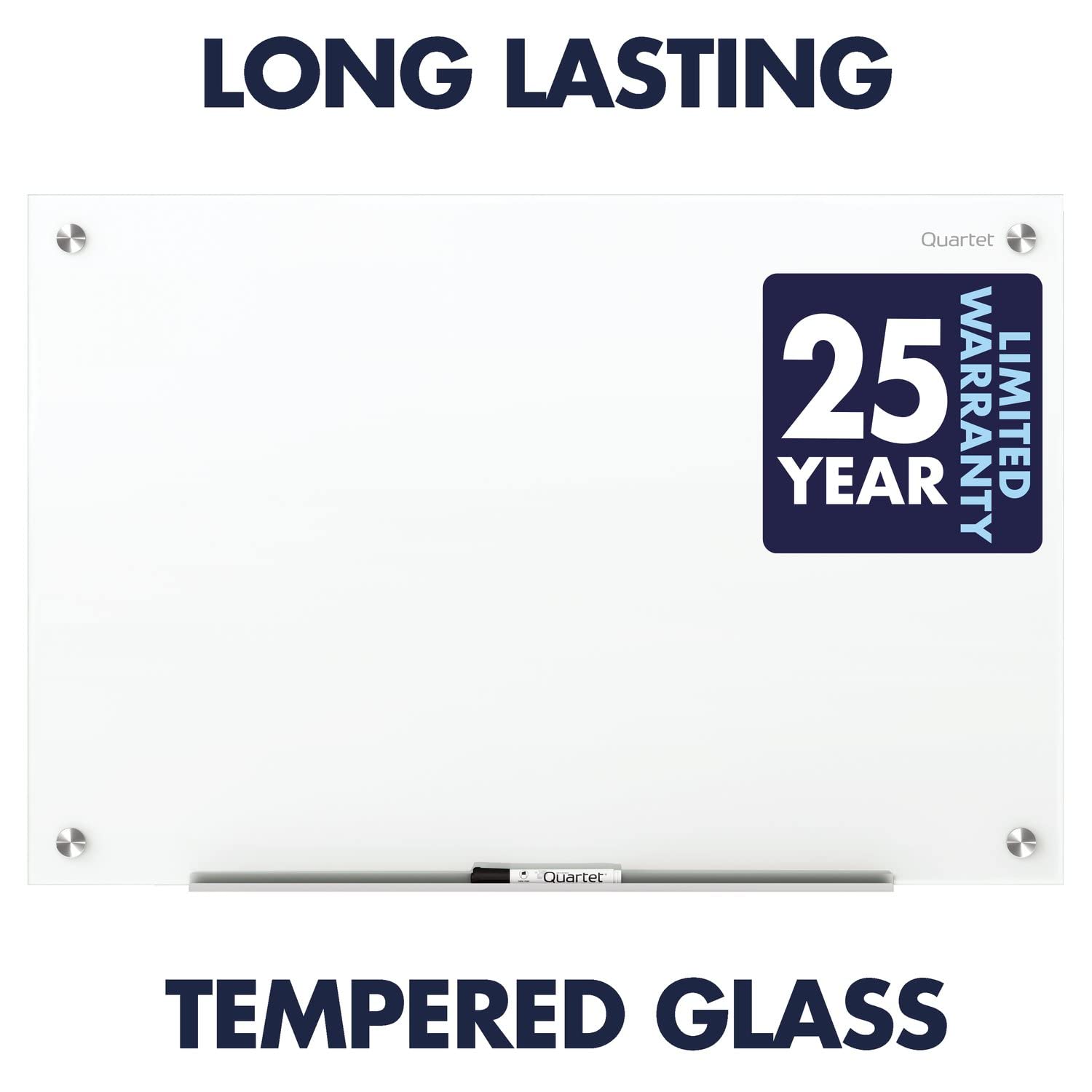 Quartet Dry Erase Board, Magnetic Whiteboard 6' x 4', Glass Board for Wall, Infinity, Brilliance White (G27248W)