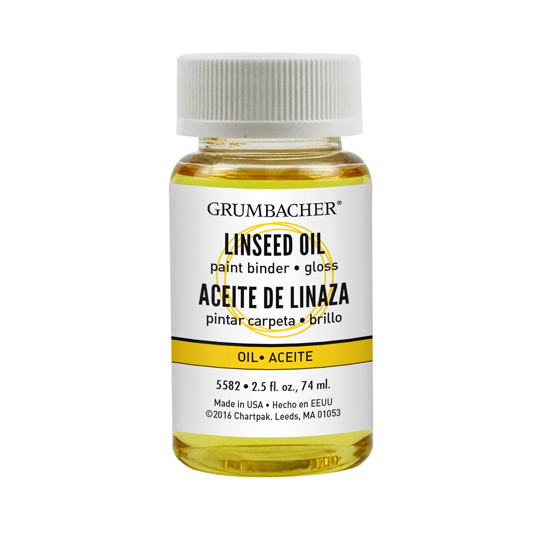 Grumbacher Linseed Oil Medium for Oil Paintings, 2-1/2 Oz. Jar, #5582, Original version