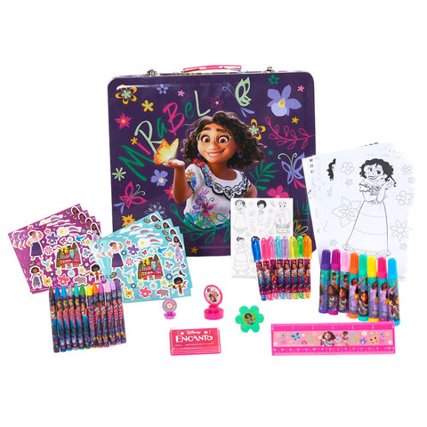 Innovative Designs Disney Encanto Deluxe Activity Set for Kids with Carrying Tin, Coloring Sheets, Stickers, & Art Supplies, 500+ Pieces