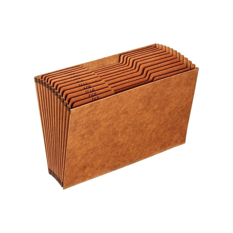 Globe Weis Globe-Weis/Pendaflex Heavy Duty 12-Pocket Expanding File, Monthly Index, Legal Size, Brown, (R219MHD)