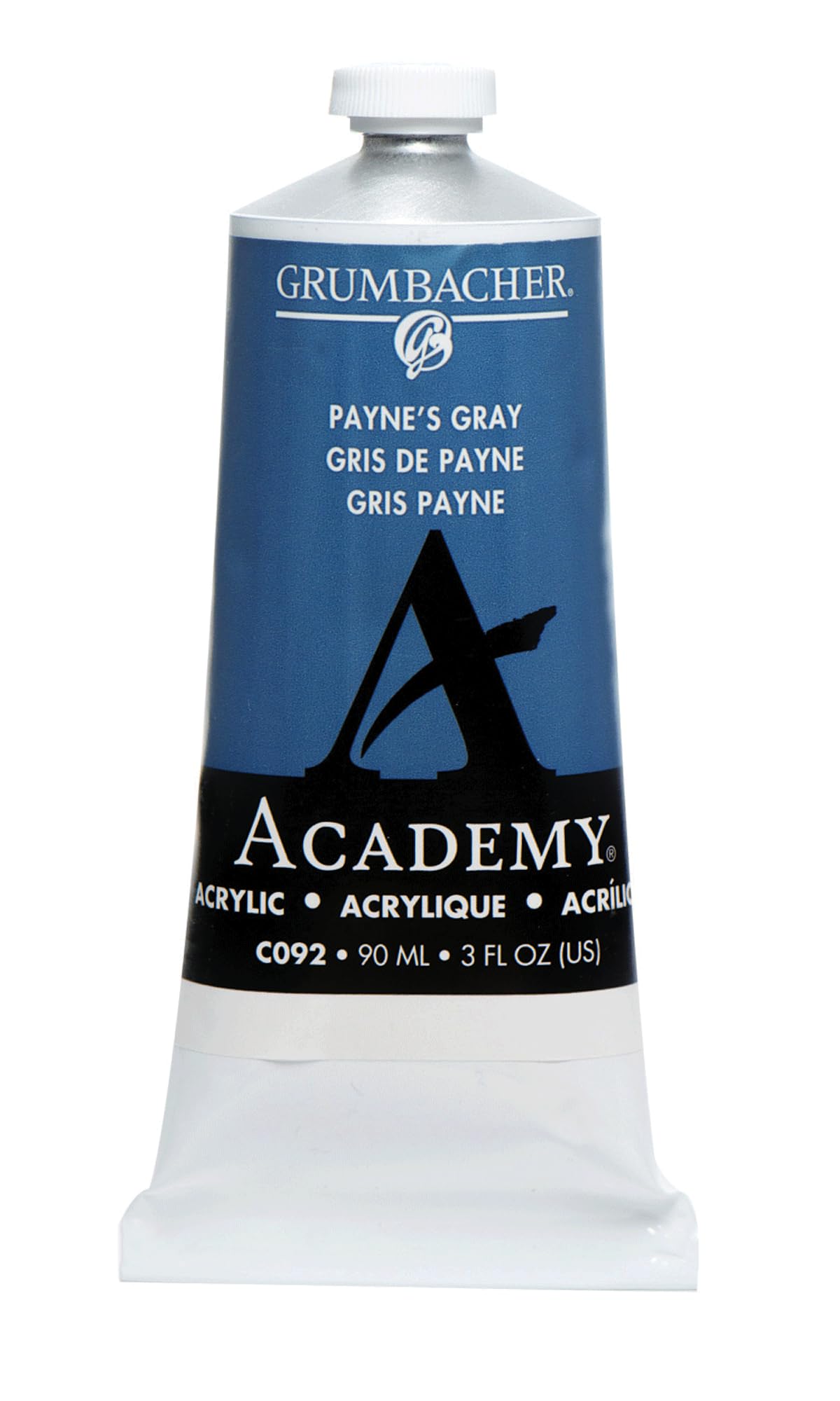 Grumbacher 90-ml Metal Tube Academy Acrylic Paint, Gloss, Payne's Gray