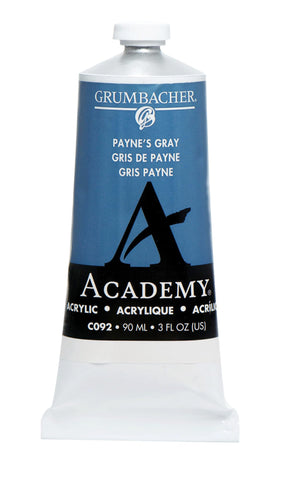 Grumbacher 90-ml Metal Tube Academy Acrylic Paint, Gloss, Payne's Gray
